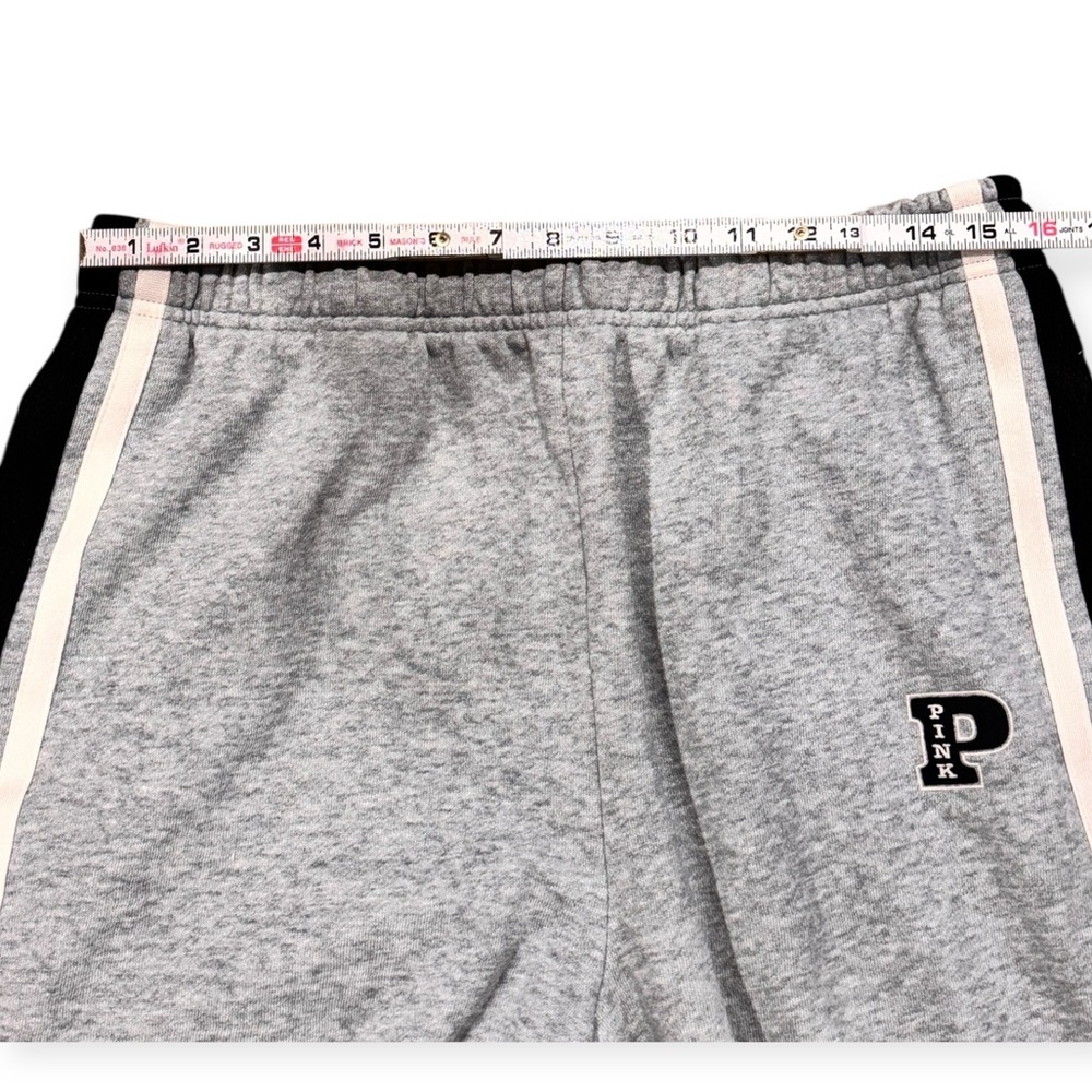 PINK Victoria's Secret Gray Joggers Black and White Stripes - Picture 6 of 11